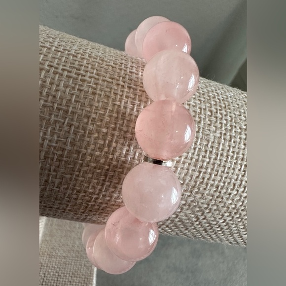 Pink quartz stretch bracelet by Jay King - Picture 3 of 9